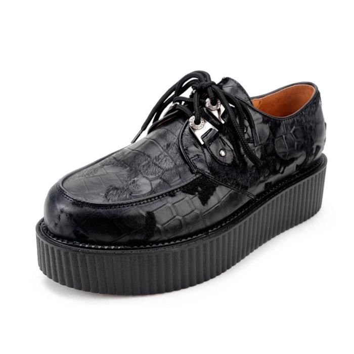Punk Homme Lacets Affaires Oxfords Plateaforme Roseg Chaussures Cuir Creeper AR5L4j