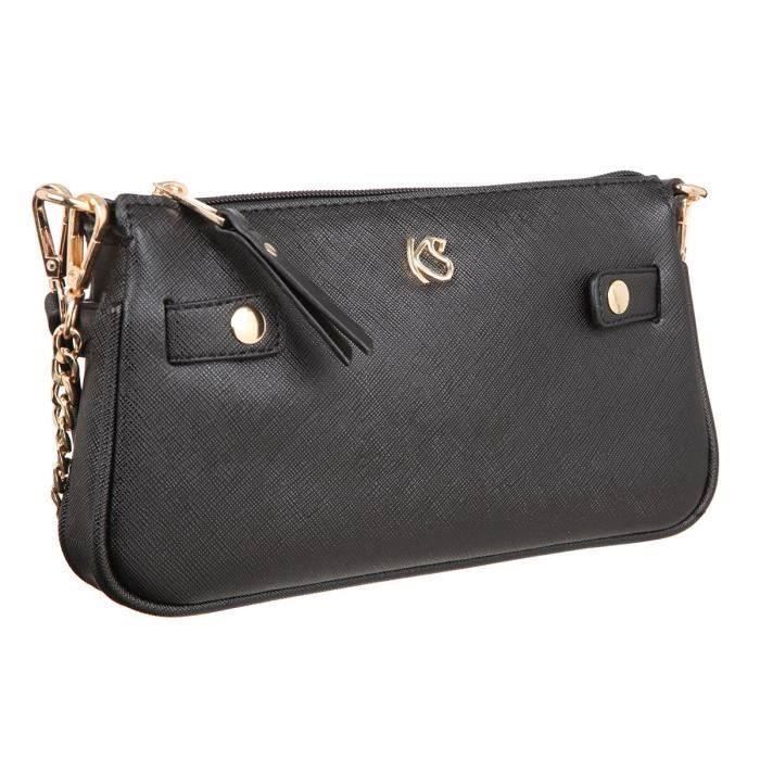 KINSTON - Sac Baguette BLACK Noir