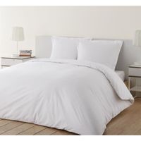 PARURE DE COUETTE VISION Parure de couette 100% coton unie - 1 houss PARURE DE COUETTE VISION Parure de couette 100% coton unie - 1 houss