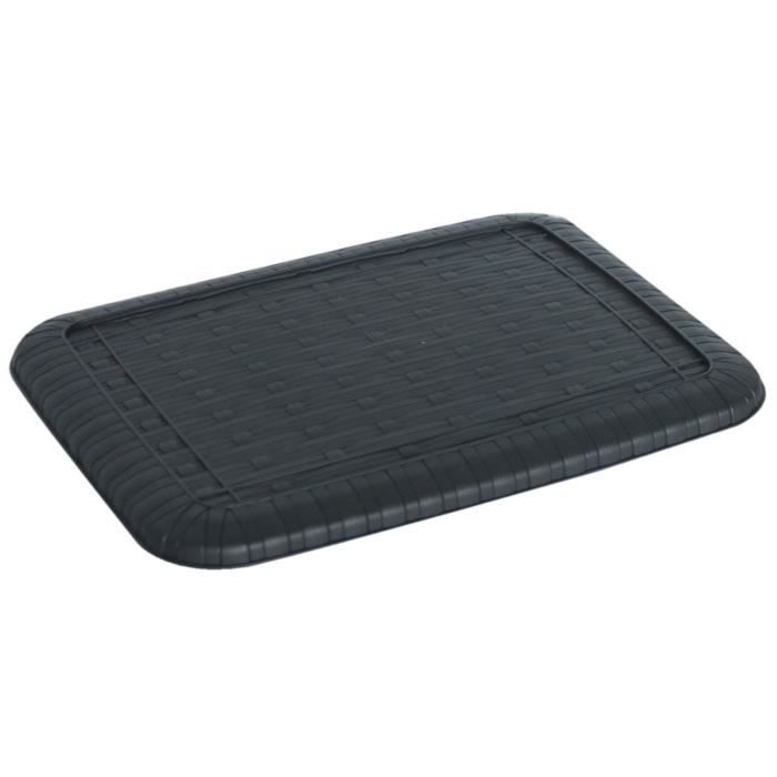M-HOME Couvercle aspect osier 5,5l wengé