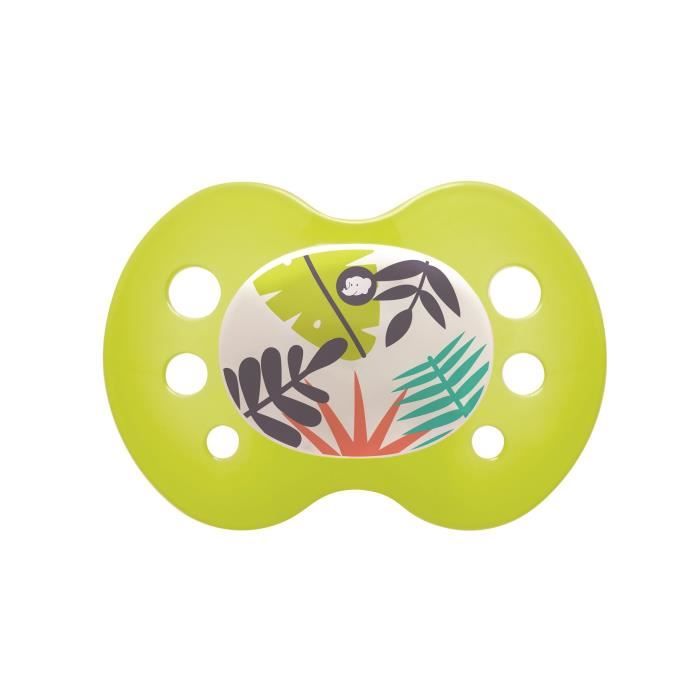 Sucette Réversible - silicone 0/6M - X2 - Vert Jungle Vibes Jungle Vibes