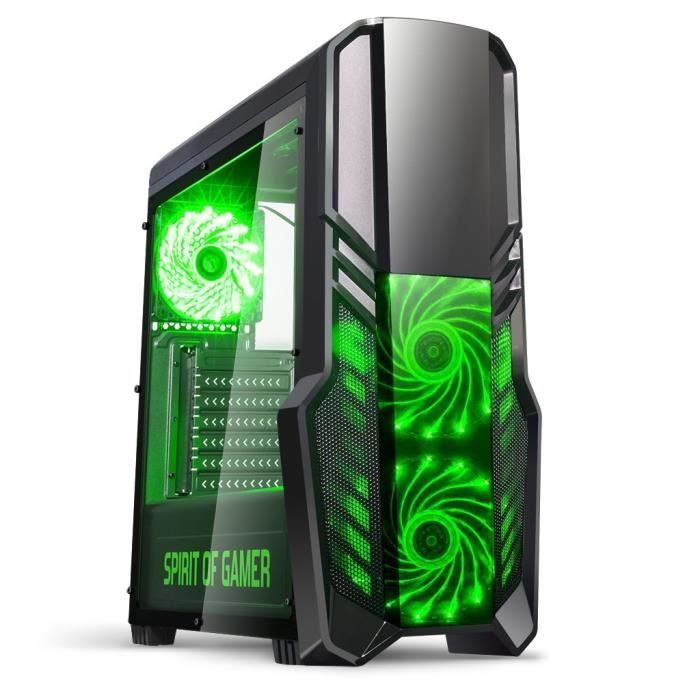 SPIRIT OF GAMER Boîtier PC Gamer Rogue II - Vert