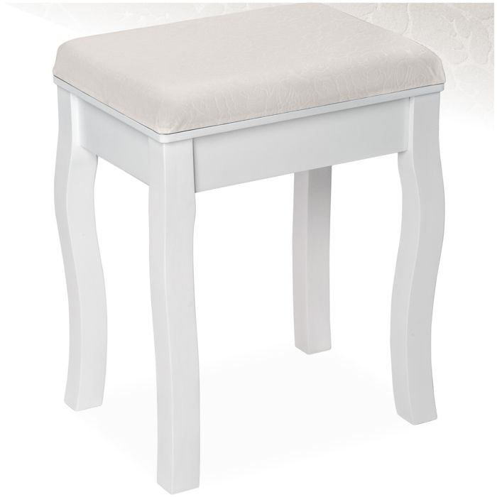 X Blanc De Tectake Coiffeuse Cm 30 51 MeubleTable 40 En Pour Tabouret Bois MaquillagePiano H9IWDE2