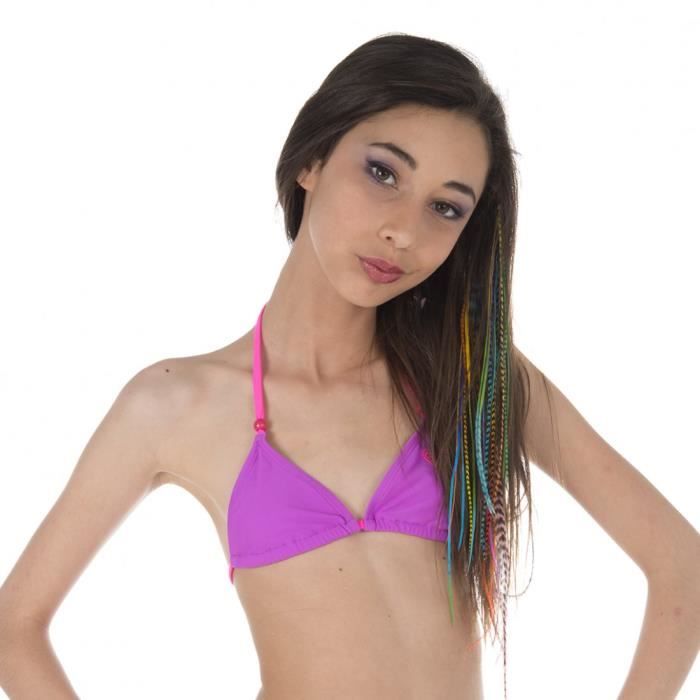 FREEGUN Haut de maillot de bain Uni - Fille - Violet