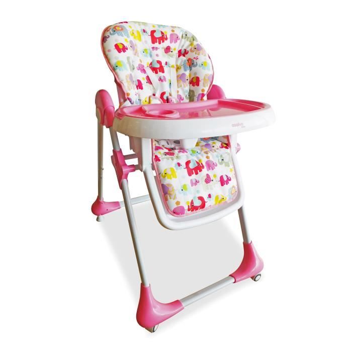 Haute Fox 'éléphants' Roulettes Rose Chaise Collection Avec Baby Nwn8Ovm0