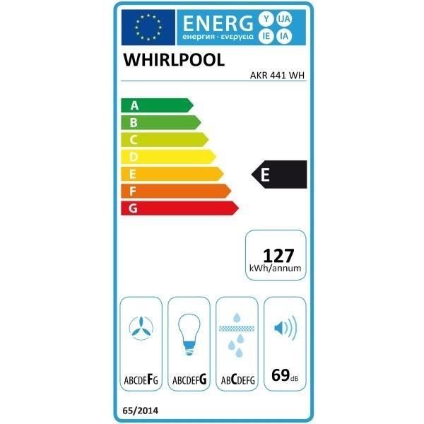  AKR441WH Hotte visière - Evacuation ou recyclage1