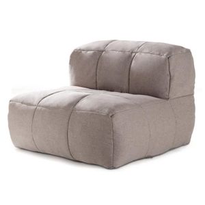 PALAIS ROYAL Fauteuil Droit - Tissu Gris - Mousse Compressee