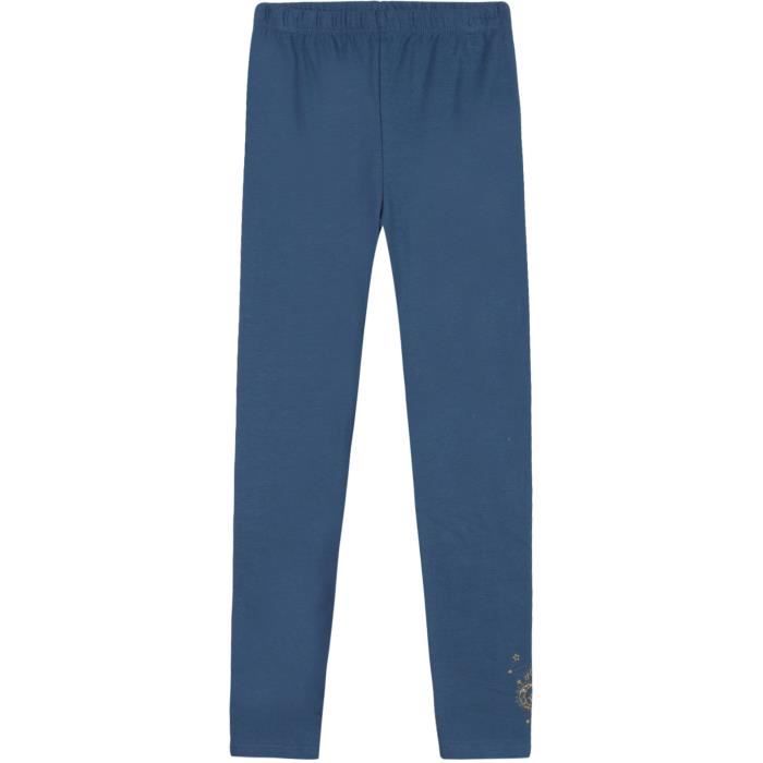 3 POMMES Legging Bleu Grisé Enfant Fille