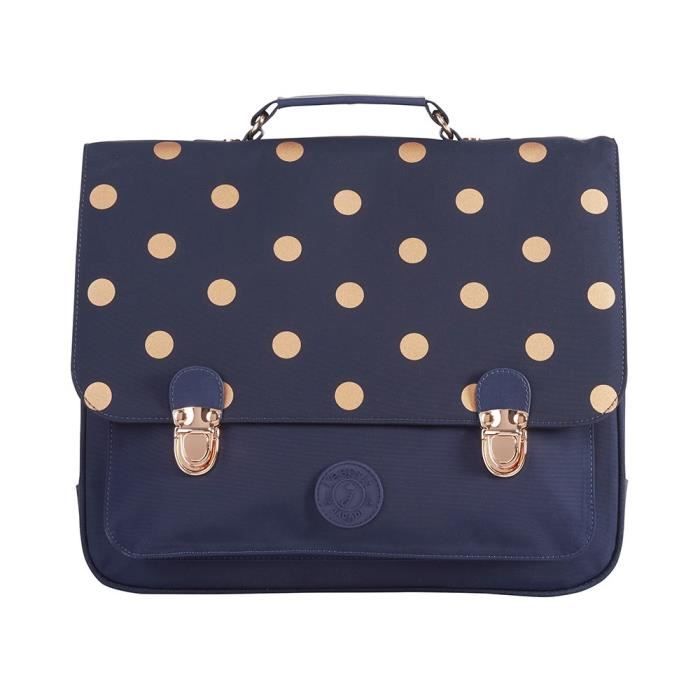JACADI Cartable - 1 Compartiment - Primaire - 35 cm - Bleu - Enfant fille
