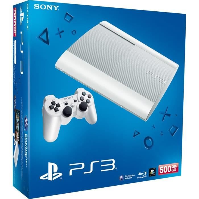 PS3 ULTRA SLIM Blanche 500Go - Achat / Vente console ps3 