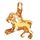 Pendentif Signe Astrologique Lion en plaqué or + c