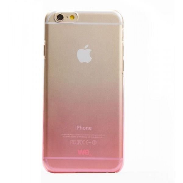 WE Coque rigide pour iphone 6 - Transparente - Dégradé de rose