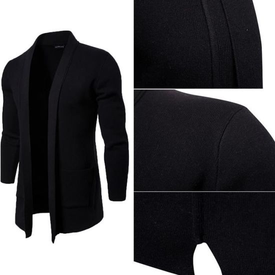 européenne américaine Noir homme gilet longues en et Cdiscount maille Vente Achat manches cardigan Noir Cardigan à Sweat shirt marée uOPZkXi