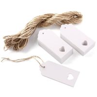 ETIQUETTE CADEAU 100pcs étiquette carte papier kraft blanc + ficell ETIQUETTE CADEAU 100pcs étiquette carte papier kraft blanc + ficell
