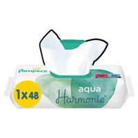 COUCHE PAMPERS Aqua Harmonie Lingettes Pour Bébé, 48 Ling COUCHE PAMPERS Aqua Harmonie Lingettes Pour Bébé, 48 Ling