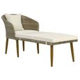 Jardin Longue Chaise Beige Tressée De Résine Gris MVGSpzUq