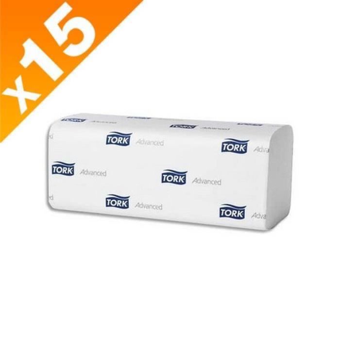 TORK - Lot de 15 paquets de 250 essuie-mains