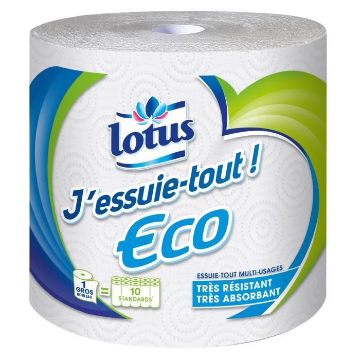 LOTUS Bobine d'essuie-tout écologique - Coloris blanc