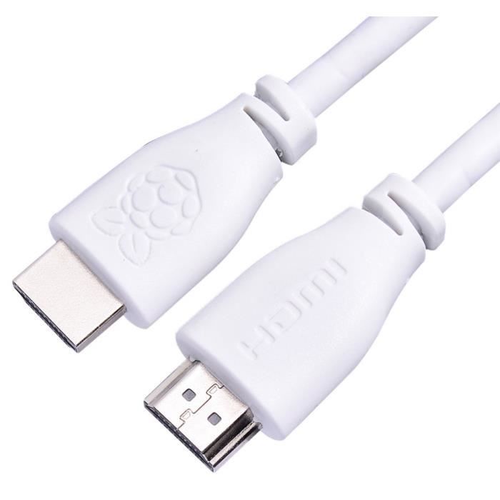 RASPBERRY PI Adaptateur HDMI - 2m - Blanc