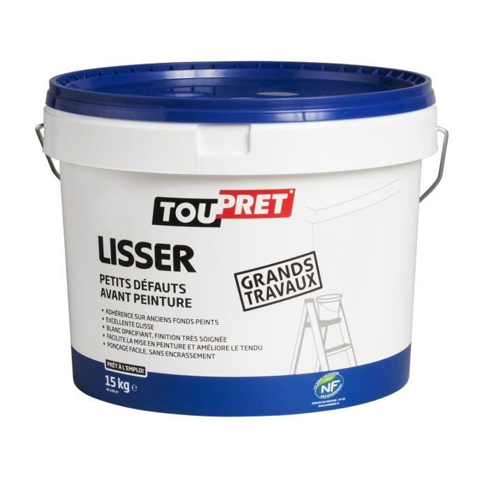 TOUPRET Enduit pâte de lissage 15 kg