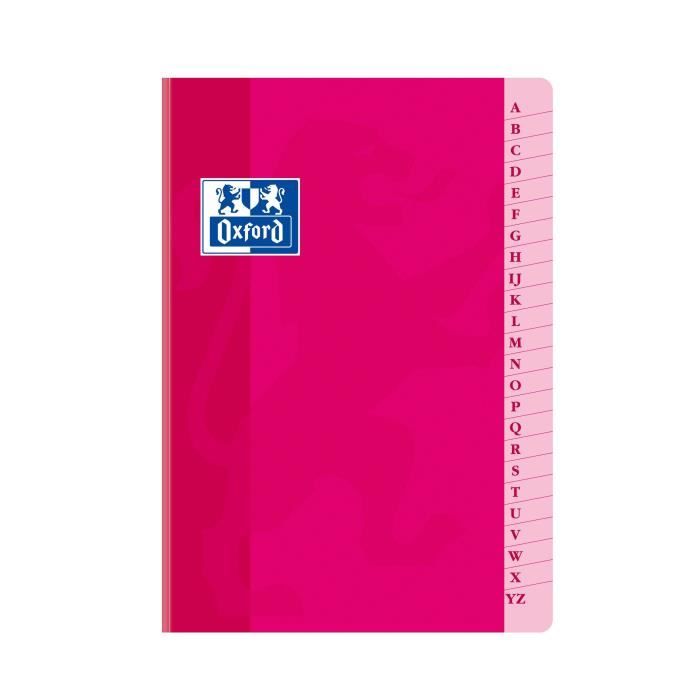 OXFORD Carnet répertoire - Petits carreaux - 192 pages - 17 cm x 11 cm x 1 cm