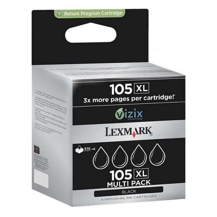 LEXMARK Cartouche d'encre 105XL - Noir - Haute capacité