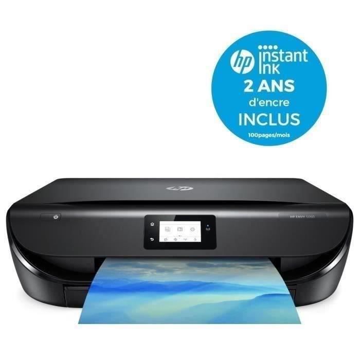HP ENVY 5050 avec 2 ans d'encre inclus (Forfait Instant Ink 100 pages / mois)