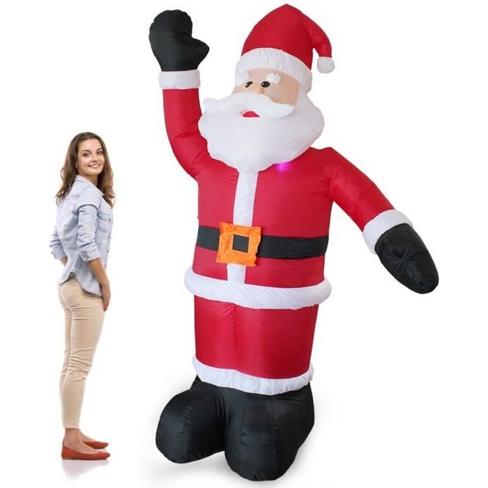 Père Noël Gonflable Bonetti 120cm Avec Couronne LED Illuminée – Neuf