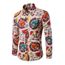 Chemise Homme Manche Longue Hawaienne Fleurs Imprimé Plage