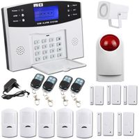 KIT ALARME Yorbay kit alarme maison sans fil auto appel télép KIT ALARME Yorbay kit alarme maison sans fil auto appel télép