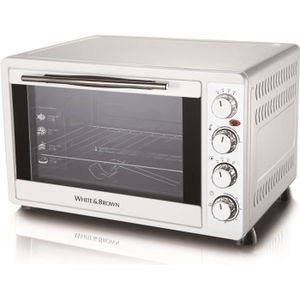 MINI-FOUR - RÔTISSOIRE WHITE & BROWN MF 448-Mini four-45 L-2000 W-Voûte, 