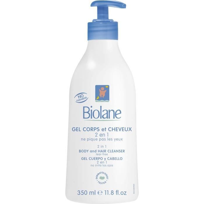 BIOLANE Gel Corps et Cheveux 2 en 1 en 350 ml