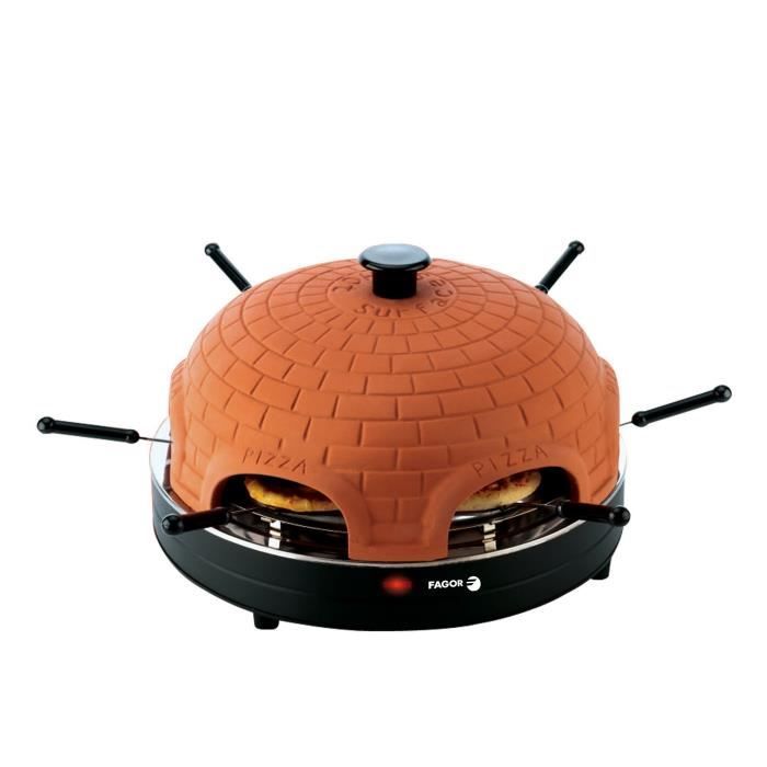 FAGOR FG394 Four à pizza avec dome en terre cuite - Noir