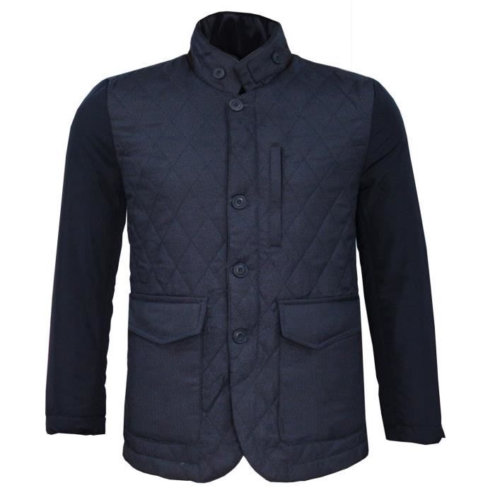 Veste matelassee homme bleu marine - Achat / Vente pas cher