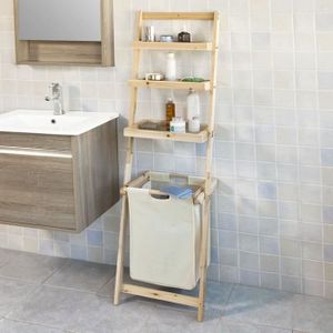 Etagere De Salle De Bain En Bois Achat Vente Pas Cher