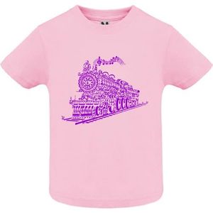 18mois Manga 150 Manche Courte Rose Col Rond Bébé Fille
