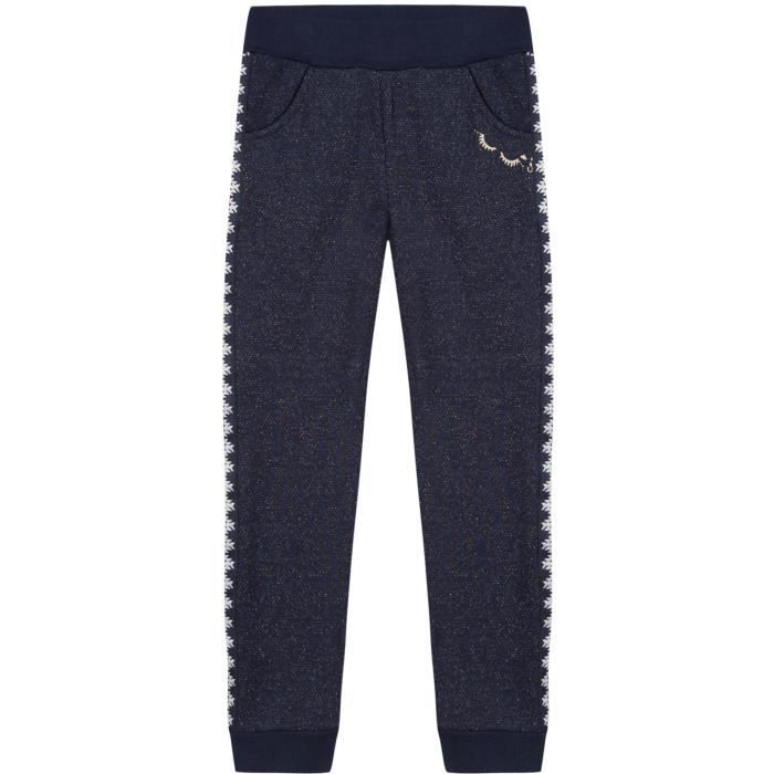 3 POMMES Pantalon Bleu Marine Enfant Fille