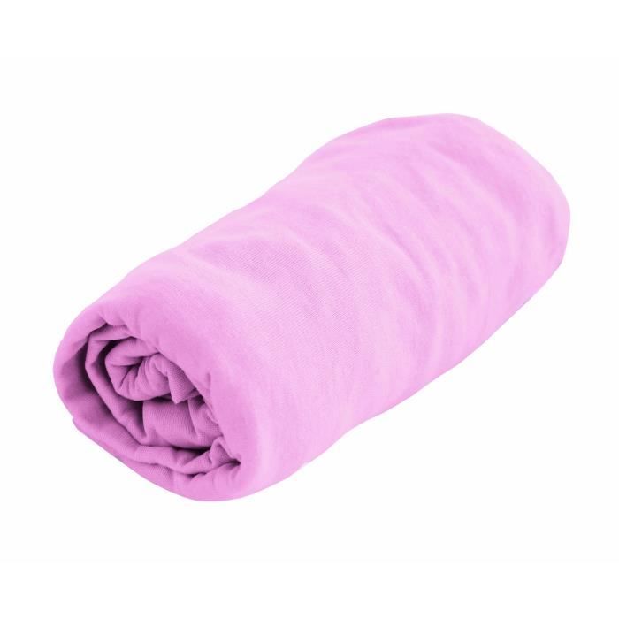 DOUX NID Drap-housse en jersey - Rose - 40x80 cm