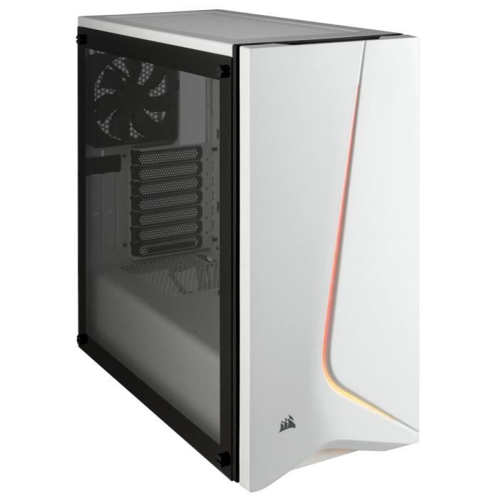 CORSAIR Boitier en verre trempé Carbide SPEC-06 RGB - Blanc (CC-9011147-WW)
