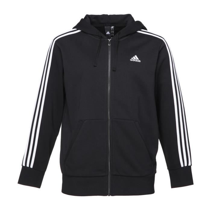 ADIDAS Sweatshirt Ess 3S Fz Ft - Homme - Noir