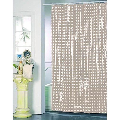 MSV 141044 Rideau de Douche PVC Plastique Polypropylène Taupe 12 ... MSV 141044 Rideau de Douche PVC Plastique Polypropylène Taupe 12 ...