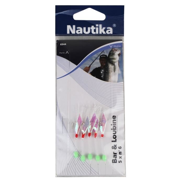 NAUTIKA Bas de Ligne Mer Bar & Loubine 5 Plumes N 6