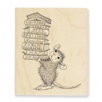 TAMPON DÉCORATIF Stampendous Manche en bois Rubber Stamp, « pile de TAMPON DÉCORATIF Stampendous Manche en bois Rubber Stamp, « pile de