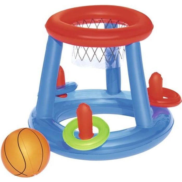 BESTWAY Panier de basket flottant + ballon + cerceaux - Ø 61 cm