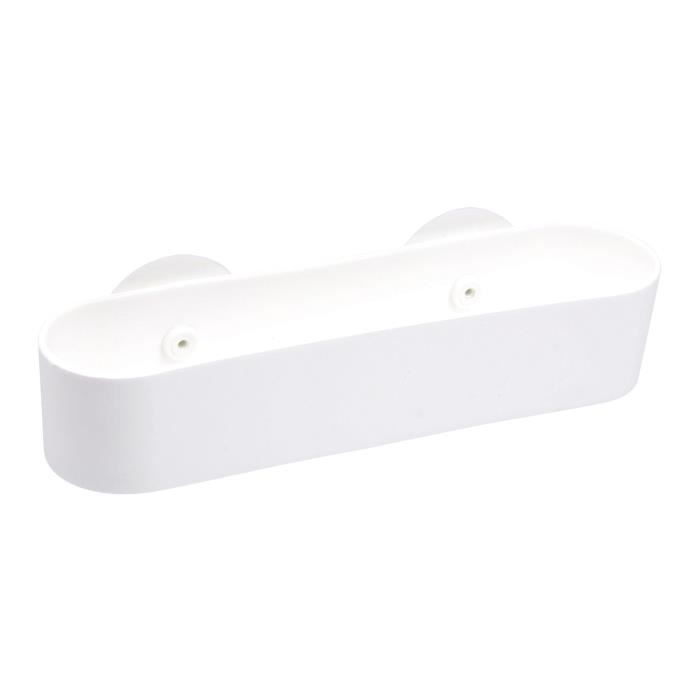 Serviteur de douche avec ventouse Blanc