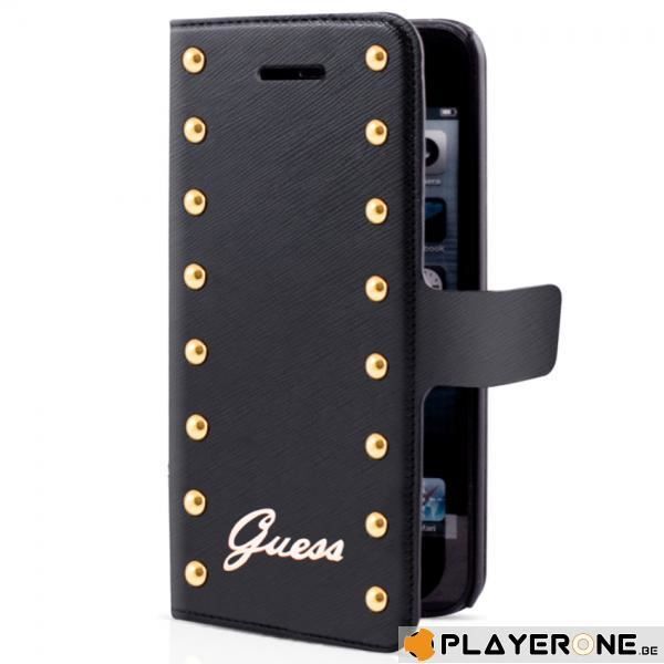 GUESS Etui à rabat pour Samsung Galaxy S5 - Clouté - Noir