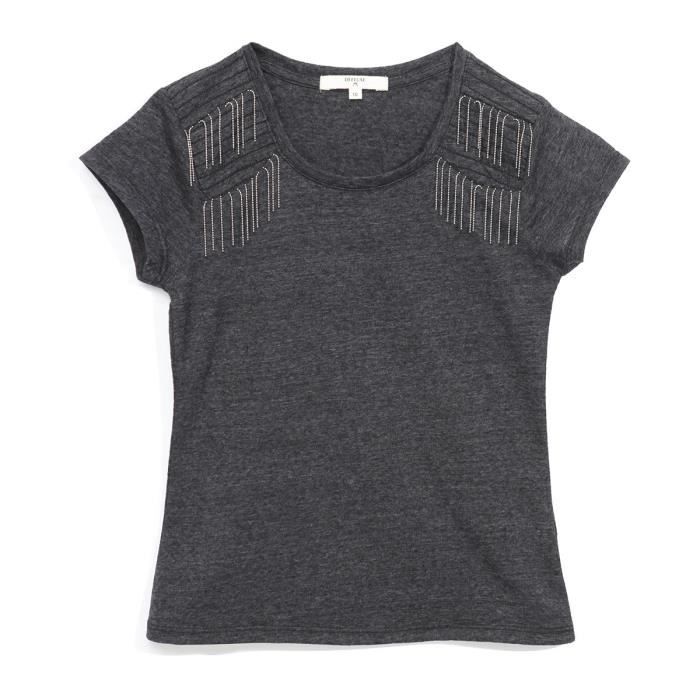 DEELUXE - T-Shirt Noir Manches Courtes - Enfant Fille