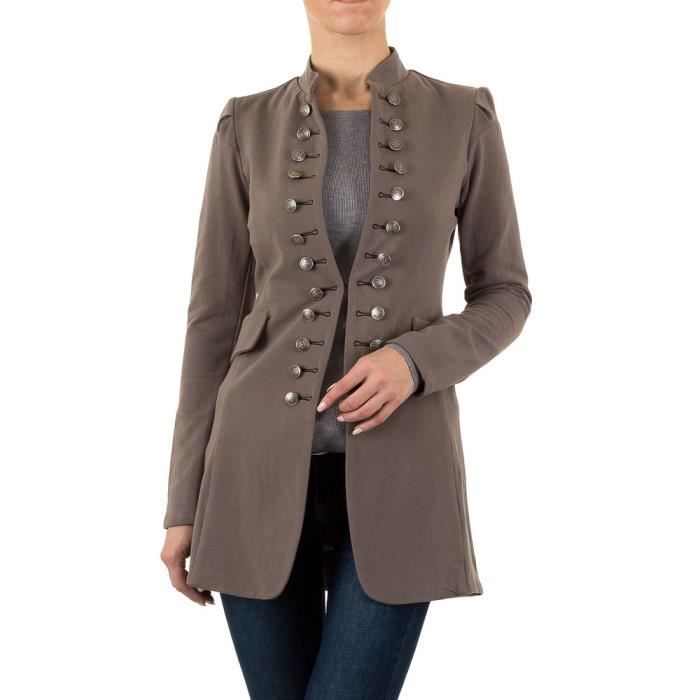 Femmes Veste Uniforme Xl Amiral Cardigan Marron arSqawz