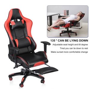 Mobile Chaise De Bureau Chaise Gamer Hauteur Réglable 10cm Avec