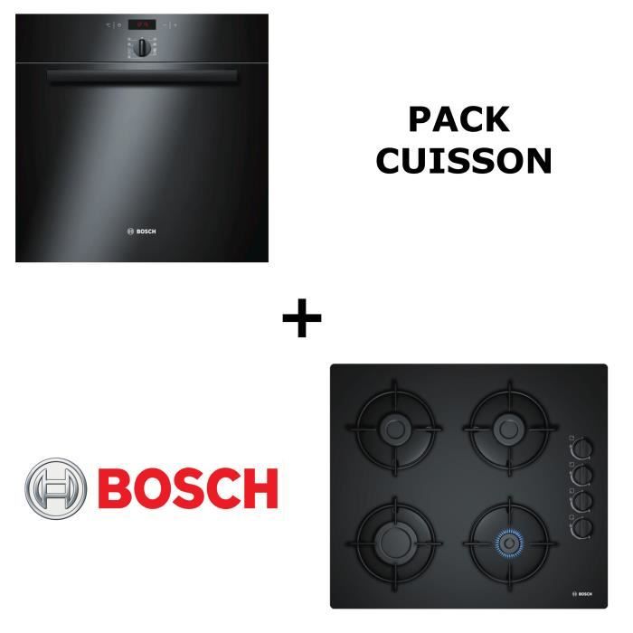 BOSCH - Pack cuisson : Four multifonction pyrolyse + Table de cuisson Gaz